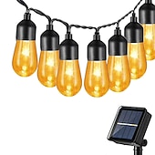 cheap Solar String Lights-Outdoor Waterproof Bubbles String Lights,Colorful Solar-Powered String Lights 5/6/7/10M Christmas Decor for Patios &amp; Gardens