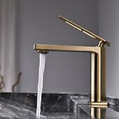 cheap Classical-Single Handle Bathroom Faucet, Painted Finishes/Electroplated/Chrome One Hole Centerset, Brass Bathroom Sink Faucet with Hollow Handle