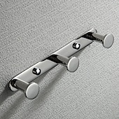 cheap Robe Hooks-Robe Hooks New Design Contemporary Stainless Steel Material Bathroom Wall Mounted 3 or 4 or 5 or 6 Hooks Silvery 1pc
