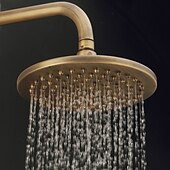 preiswerte Duscharmaturen-Duscharmatur, Duschsystem-Set – Handbrause inklusive ausziehbarem Wasserfall im Vintage-Stil / Country Antik-Messing-Halterung außen Keramikventil Wannendusche Mischbatterien