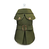 ieftine paltoane-Trenci pentru câini, jachetă parka rezistentă la vânt haine elegante pentru câini în stil britanic pentru pisici mici (2-18 lb) chihuahua malteză pomerania