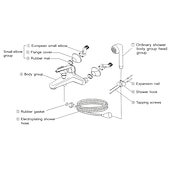 abordables Appareils de douche extérieurs-Ensemble de robinet de douche en laiton, mélangeurs à un trou installation murale cascade jet portable douchette avec eau froide/chaude