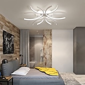 cheap Dimmable Ceiling Lights-60cm LED Ceiling Light Modern Nordic Geometric Flower Shapes Stylish Flush Mount Lights Living Room Dining Room Bedroom Metal Painted Finishes110-120V 220-240V