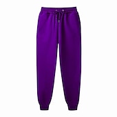 economico Pantaloni della tuta-Per uomo Pantaloni in pile Pantaloni della tuta Pareggiatore Design elastico con coulisse Informale Sportivo Giornaliero Comfort Morbido Tinta unica blu navy Aalbicocca Verde S M L