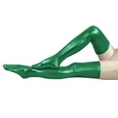 halpa Kiiltävä-Zentai sopii Sukat ja sukkahousut Ihon puku Karnevaali puku Kokohaalari Naisten Cosplay Halloween Yhtenäinen väri Puku varten Halloween Karnevaali Naamiaiset Aikuisten