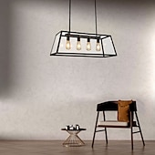 voordelige Eilandlichten-4-lichts 78 cm kroonluchter metaal glas eiland / industrieel geschilderde afwerkingen retro vintage / landelijk 110-120v / 220-240v
