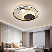 billige Taklamper med dimming-ledet taklampe 42cm 52cm nordisk kunst akryl ledet soverom taklampe gull svart sirkulær multi sirkel led taklampe luksus ac220v