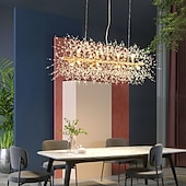 billige Øylys-9/12 hoder ledet anheng lys løvetann lysekrone fyrverkeri krystall lampe stue spisestue soverom lampe romantisk klesbutikk bar lampe 72cm 92 cm