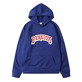 baratos Moletons masculinos com capuz-Homens Letra Moletom Moletons Moletom Manga Longa Moletom com capuz Com Capuz Legal Para Noite Scarlet antes e depois Grande vermelho antes de grande Inverno Designer