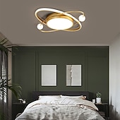 billige Taklamper med dimming-50/60 cm ledet taklampe gull planet design moderne geometriske former innfelt lys metallmalte overflater juledekorasjon 110-120v 220-240v