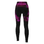 tanie Damskie spodnie, szorty i spódnice-Damskie Spodnie rowerowe Rower Majtki Rajstopy Kolarstwo górskie Kolarstwie szosowym Sport Graficzny Keep Warm Wkładka 3D Zatrzymujący ciepło Oddychający Żółty Czerwony Odzież Odzież rowerowa
