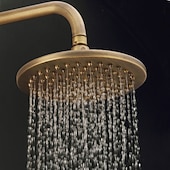 cheap Shower Faucets-Shower Faucet,Shower System/Rainfall Shower Head System Set Handshower Included pullout Rainfall Shower Vintage Style/Country Brass Mount Outside Ceramic Valve Bath Shower Mixer Taps