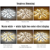 economico Lampade da soffitto con dimmer-plafoniera a led dimmerabile moderna dente di leone stile nordico lampada da soffitto in acrilico design minimalista a strati soggiorno luci della sala da pranzo ac220v solo dimmerabile con