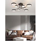 ieftine Montaj Plafon-6/8 capete led plafon lumină modernă aur negru cerc nordic sputnik design metalic vopsit finisaje 110-120v 220-240v