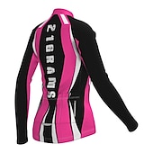 tanie Damskie koszulki-Damskie Kurtka rowerowa Koszulka rowerowa Długi rękaw Zima Rower Kurtka Dżersej Top z 3 tylnymi kieszeniami Kolarstwo górskie Kolarstwie szosowym Keep Warm Polarowa podszewka Zatrzymujący ciepło