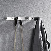 preiswerte Kleiderhaken-Kleiderhaken Neues Design Edelstahl Badregal mit 3 oder 4 oder 5 oder 6 Haken Wandmontage Silber gebürstet 1St