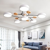 Недорогие Люстры-4/6/7 head macarone led потолочный светильник зеленый серый белый северный стиль регулируемый свет потолочный светильник простой журнал спальня лампа ac220v