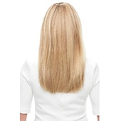abordables perruque plus âgée-Halloween costumes perruque avant en or longue vague bouclée cheveux d&#039;aspect naturel 18 pouces perruques complètes pour les femmes de la mode (or, 18 &#039;&#039;)