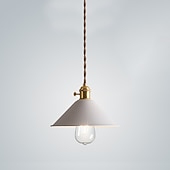 voordelige Eilandlichten-22 cm led hanglamp modern nordic enkel ontwerp wit geel groen grijs blauw roze metaal geverfde afwerkingen 110-120v 220-240v