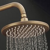 baratos Torneiras de Duche-Torneira de chuveiro, conjunto de sistema de chuveiro Chuveiro de mão incluído Cachoeira estilo vintage/montagem de latão antigo do país fora da válvula de cerâmica torneiras misturadoras de chuveiro