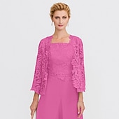 cheap Mother&#039;s Wraps-Mother&#039;s Wraps Bolero Coats / Jackets Elegant 3/4 Length Sleeve Floral Lace Wedding Guest Wraps With Lace For Fall Wedding Event Formal Party Spring &amp; Summer Only Wraps dress to impress 2025