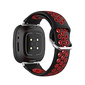 お買い得  Fitbitウォッチバンド-スマートウォッチバンド と互換性があります Fitbit Versa 4 Sense 2 Versa 3 Sense 合金 シリコーン スマートウォッチ ストラップ 弾性ある 調整可 ステンレス鋼のバックル スポーツバンド 置換 リストバンド