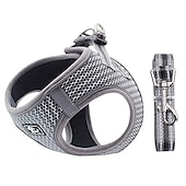 voordelige Hondenhalsbanden, tuigjes &amp; riemen-hondentuig zonder trekhaak kleine honden, zachte mesh reflecterende ademende instaphond kat harnas en riem set voor puppy kat huisdier vest met riem verstelbaar voor buiten wandelen, training xs