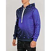 halpa 3D kuvio-Miesten Geometrinen Väripalikka 3D Huppari Hupparit College Katutyyli Halloween Hupullinen Päivittäin Pyhäpäivä Musta Keltainen Rubiini Laivastosininen Purppura Suunnittelija S M L XL XXL 3XL