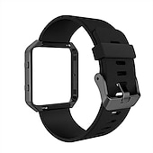 Недорогие Ремешки для часов Fitbit-Умный ремешок для часов для Фитбит Блейз силиконовый Умные часы Ремень Мягкость Дышащий Классическая застежка Спортивный ремешок Ремешок для SmartWatch с футляром Замена Браслет