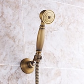 cheap Shower Faucets-Shower Faucet Set Handshower Included Vintage Style/Country Brass Mount Outside Ceramic Valve Bath Shower Mixer Taps/Single Handle/Yes/Single Handle Three Holes