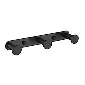 cheap Robe Hooks-Robe Hook  Wall Mounted with 3 or 4 or 5 or 6 Hooks New Design Stainless Steel Bathroom Painted Finishes Black 1pc