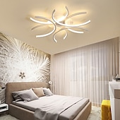 cheap Dimmable Ceiling Lights-60cm LED Ceiling Light Modern Nordic Geometric Flower Shapes Stylish Flush Mount Lights Living Room Dining Room Bedroom Metal Painted Finishes110-120V 220-240V
