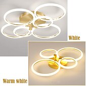 billige Taklamper med dimming-led taklampe sirkel ring nordisk gull akryl 2 3 5 6 hoder utvendig belysning stue taklampe enkel moderne kunst taklampe luksus ledet soverom lys ac220v