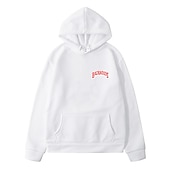 baratos Moletons masculinos com capuz-Homens Letra Moletom Moletons Moletom Manga Longa Moletom com capuz Com Capuz Legal Para Noite Scarlet antes e depois Grande vermelho antes de grande Inverno Designer