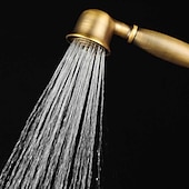 cheap Shower Faucets-Shower Faucet Set Brass with Bathtub Spout Shower System, 2 Knob Handle Telephone Style Heldhand Showerhand 1.5m Hose Wall Mounted Tap