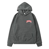 baratos Moletons masculinos com capuz-Homens Letra Moletom Moletons Moletom Manga Longa Moletom com capuz Com Capuz Legal Para Noite Scarlet antes e depois Grande vermelho antes de grande Inverno Designer