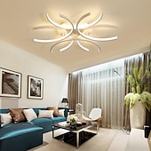 cheap Dimmable Ceiling Lights-60cm LED Ceiling Light Modern Nordic Geometric Flower Shapes Stylish Flush Mount Lights Living Room Dining Room Bedroom Metal Painted Finishes110-120V 220-240V