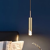 abordables Luces de isla-6cm luz colgante led luz de noche nórdica moderna luz tricolor dorada barra de comedor decoración de navidad galvanizada de metal 110-120v 220-240v