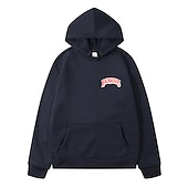 baratos Moletons masculinos com capuz-Homens Letra Moletom Moletons Moletom Manga Longa Moletom com capuz Com Capuz Legal Para Noite Scarlet antes e depois Grande vermelho antes de grande Inverno Designer