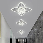 baratos Candeeiros de Teto-20cm led luz de teto de cristal luz de varanda corredor lâmpada moderna flor desgin luzes embutidas de metal galvanizado 110-240 v