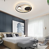 billige Taklamper med dimming-ledet taklampe 42cm 52cm nordisk kunst akryl ledet soverom taklampe gull svart sirkulær multi sirkel led taklampe luksus ac220v