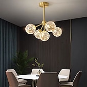 billige Globedesign-43cm ledet pendellampe moderne nordisk globe desgin stue soverom innfelt lys kobber messing 110-120v 220-240v