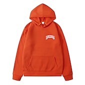 baratos Moletons masculinos com capuz-Homens Letra Moletom Moletons Moletom Manga Longa Moletom com capuz Com Capuz Legal Para Noite Scarlet antes e depois Grande vermelho antes de grande Inverno Designer
