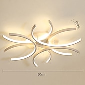 cheap Dimmable Ceiling Lights-60cm LED Ceiling Light Modern Nordic Geometric Flower Shapes Stylish Flush Mount Lights Living Room Dining Room Bedroom Metal Painted Finishes110-120V 220-240V