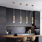 abordables Luces de isla-6cm luz colgante led luz de noche nórdica moderna luz tricolor dorada barra de comedor decoración de navidad galvanizada de metal 110-120v 220-240v