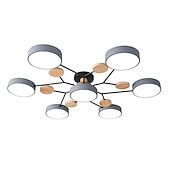 Недорогие Люстры-4/6/7 head macarone led потолочный светильник зеленый серый белый северный стиль регулируемый свет потолочный светильник простой журнал спальня лампа ac220v