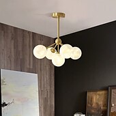 billige Globedesign-43cm ledet pendellampe moderne nordisk globe desgin stue soverom innfelt lys kobber messing 110-120v 220-240v