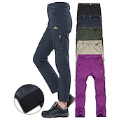 economico Fondi-Per donna Pantaloni da escursione Pantaloni foderati in pile Pantaloni impermeabili Inverno Esterno Tenere al caldo Impermeabile Antivento Traspirante Pantalone / Sovrapantaloni Pantaloni Nero Viola