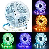 economico Controllo WiFi e musica-10m (2x5m) smart wifi app led strip light rgbw outdoor waterproof 600leds 5050smd funziona con alexa google con telecomando wifi