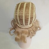 voordelige oudere pruik-synthetische pruik hathaway middendeel pruik blonde gouden krullende pruik lang haar met pony synthetisch haar 12 inch vrouwen synthetisch sexy dame kapsel